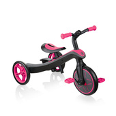 Czarno-różowy rowerek biegowy Globber Explorer Trike 4w1 632-110-3