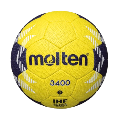 Żółto-granatowa piłka ręczna Molten 3400 H2A3400-YN r.2