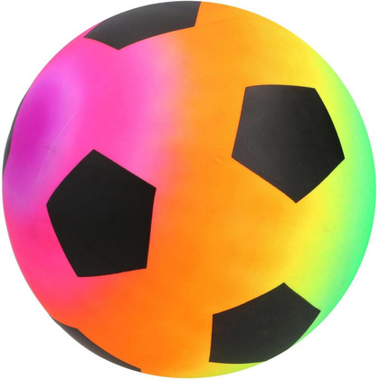 PIŁKA GUMOWA 23CM RAINBOW SOCKER
