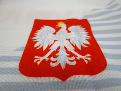 Komplet piłkarski Reda Polska Lewandowski 2018 junior biało-czerwony