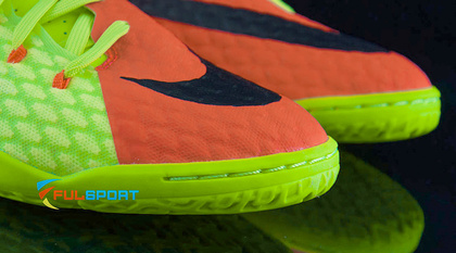 Zielono-pomarańczowe buty piłkarskie na halę Nike Hypervenomx Phelon IC 852563-308