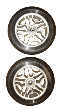 Czarno-fioletowe kółka przednie do hulajnogi Globber 526