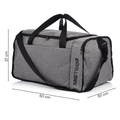 Torba fitness Meteor Odyn 40 l szary melanż/czarny