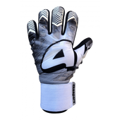 Biało-czarne rękawice bramkarskie 4Keepers Evo Gris NC