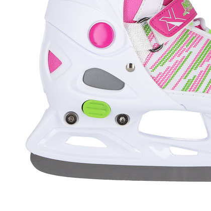 NH2255 A WHITE/PINK ROZM. L(40-43) ŁYŻWY HOKEJOWE NILS EXTREME