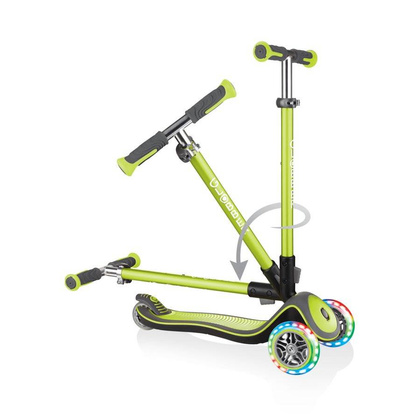 Zielona Hulajnoga Globber Elite Deluxe Lights 444-406