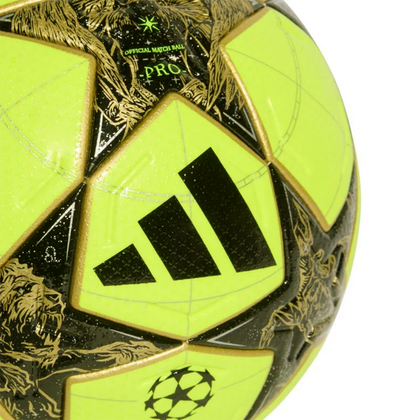 Seledynowo-czarna piłka nożna meczowa Liga Mistrzów Adidas UCL Pro JP1545