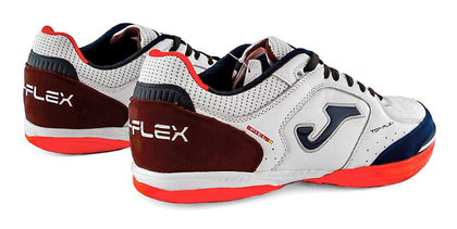Biało-pomarańczowe buty piłkarskie na halę Joma Top Flex 922 Sala