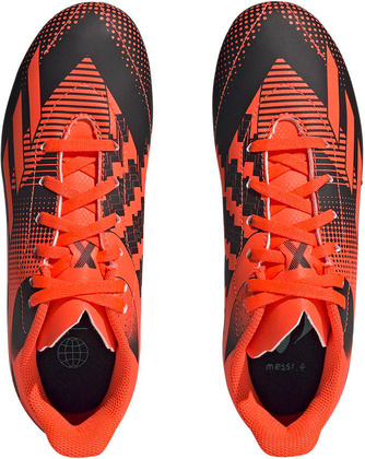 Czarno-pomarańczowe buty piłkarskie Adidas X Speedportal Messi.4  GZ5139 - Junior
