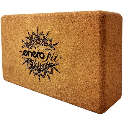 Brązowa kostka korkowa fitness do jogi