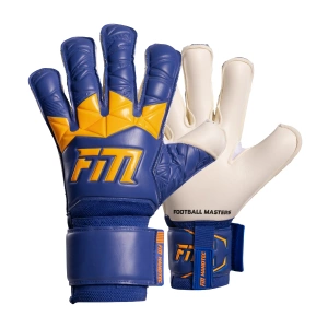 Granatowo-pomarańczowe rękawice bramkarskie Football Masters Invictus X Blue Orange