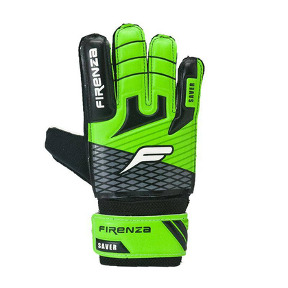 Zielono-czarne rękawice bramkarskie Firenza Saver Green FB06021 r.6