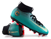 Zielone buty piłkarskie Nike Mercurial Superfly Club CR7 MG AJ3115-390 JR