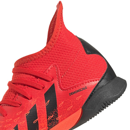 Czerwono-czarne buty piłkarskie halówki Adidas Predator Freak.3 FY6288 - Junior