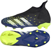 Czarno-seledynowe buty piłkarskie korki Adidas Predator Freak.3 LL FG FY0618 - Junior