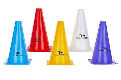 Żółty pachołek bez otworów Yakimasport 100029 23 cm