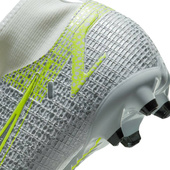 Srebrno-białe buty piłkarskie Nike Mercurial Superfly 8 Academy FG/MG CV1127-107 - Junior