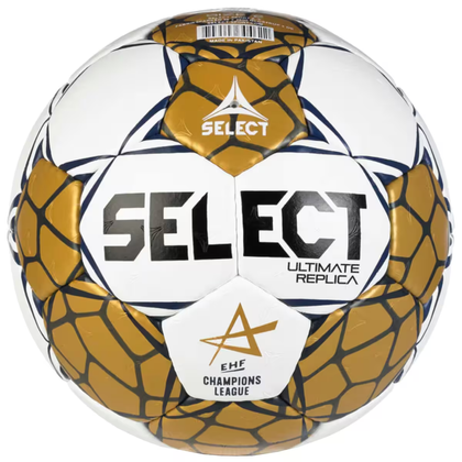 Złoto-biała piłka ręczna Select Ultimate Replica EHF Champions League