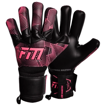 Czarno-różowe rękawice bramkarskie Football Masters Varis X Black Pink