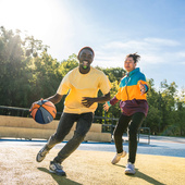 Piłka koszykowa Meteor What's up 6 morski/pomarańczowy