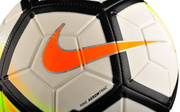 Bialo-pomarańczowa piłka nożna Nike Strike Repl Ordem SC3147-100 r4