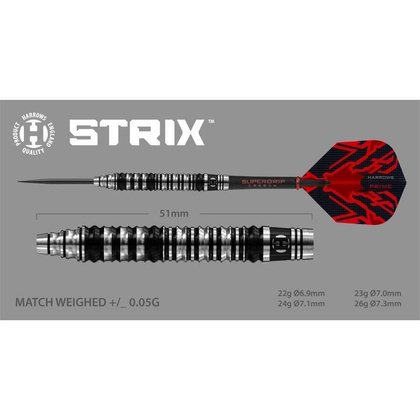 Rzutki Harrows Strix 90% Steeltip