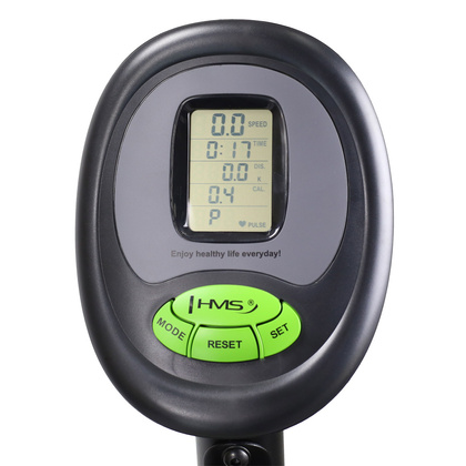 R9259 PLUS POZIOMY ROWER STACJONARNY MAGNETYCZNY HMS (9 KG) czarno-zielony