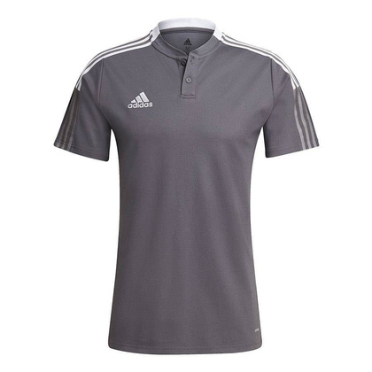 Szara koszulka polo Adidas Tiro 21 GM7364