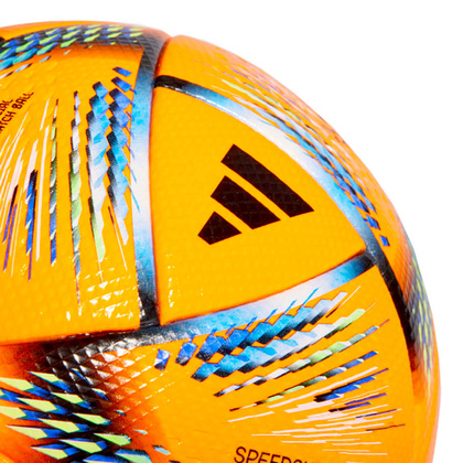 Pomarańczowa piłka nożna meczowa Adidas AL Rihla Pro Winter Fifa World Cup 2022 H57781