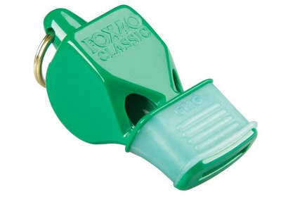 Zielony gwizdek sędziowski ze sznurkiem Fox 40 Classic CMG