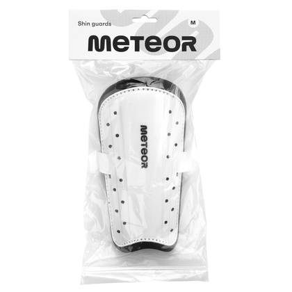 Białe nagolenniki piłkarskie Meteor 20068 r.L