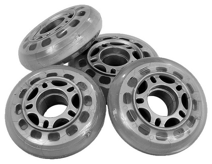 Szare kółka do łyżworolek Smj 80x24 mm - 4 szt.