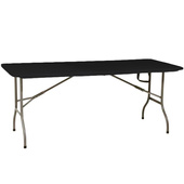 STÓŁ CATERINGOWY SKŁADANY W WALIZKĘ 180x70x74CM MAX.100KG CZARNY