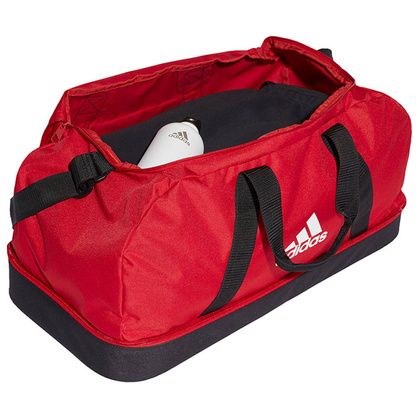 Czerwona torba z podwójnym dnem adidas Tiro Duffel M GH7272
