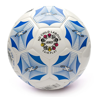 Biało-niebieska piłka nożna Munich Precision New Football 5000084