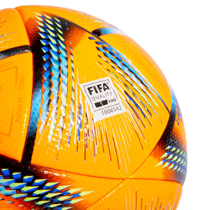 Pomarańczowa piłka nożna meczowa Adidas AL Rihla Pro Winter Fifa World Cup 2022 H57781