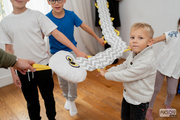 WĄŻ SPACEROWY biało-szary 230 cm 12 uchwytów AKSON