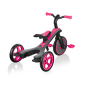 Czarno-różowy rowerek biegowy Globber Explorer Trike 4w1 632-110-3