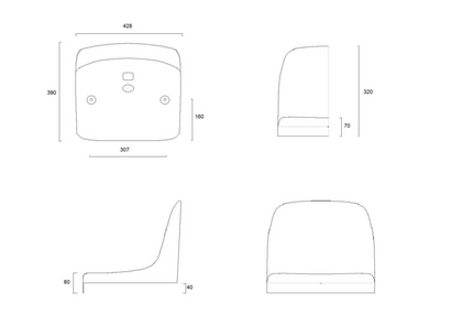 Siedzisko, krzesełko stadionowe białe
