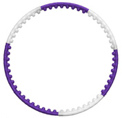 Biało-fioletowy hula-hop do ćwiczeń JInpoli Power Ring