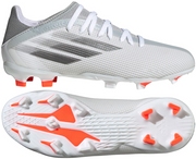 Biało-szare buty piłkarskie korki Adidas X Speedflow.3 FG FY3305 - Junior