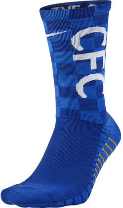 Niebieskie skarpetki treningowe piłkarskie Nike Chelsea CREW-GFX SX7560-495