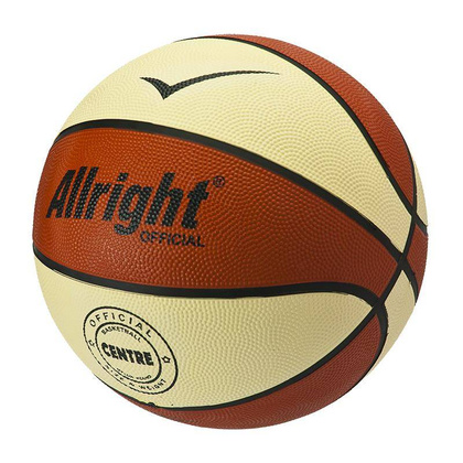 Brązowo-kremowa piłka do koszykówki Allright Centre 7 BBPALCN7
