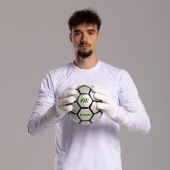 Białe rękawice bramkarskie Football Masters Invictus X PRO All White