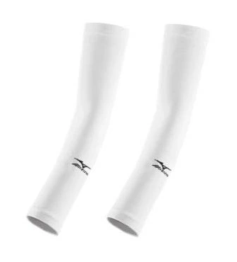 Białe rękawki siatkarskie damskie Mizuno Armguard 32EY6553WZ01