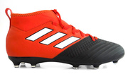 Czerwono-czarne buty piłkarskie Adidas ACE 17.1 FG BA9214 JR