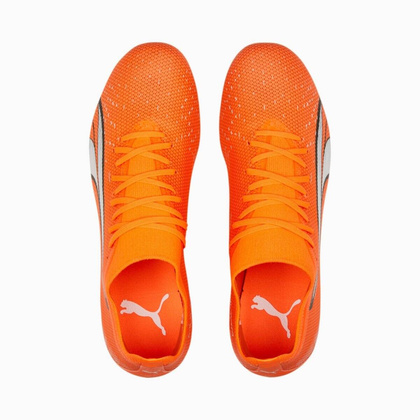 Pomarańczowe buty wkęty piłkarskie Puma Ultra Match MxSG 107216 01