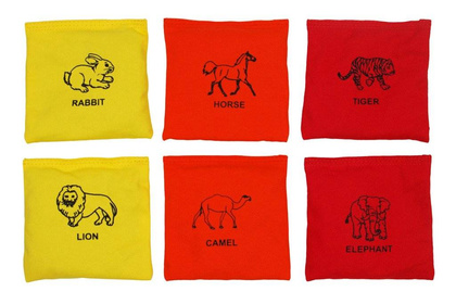 Woreczki gimnastyczne VEDB-ANM5X5 kpl. 12szt. Zwierzaki