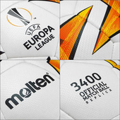 Biało-pomarańczowa piłka nożna Molten Europa League 3400 r5