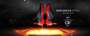 Szaro-pomarańczowe buty piłkarskie na halę Nike Mercurial Victory IC CR7 852526-001
